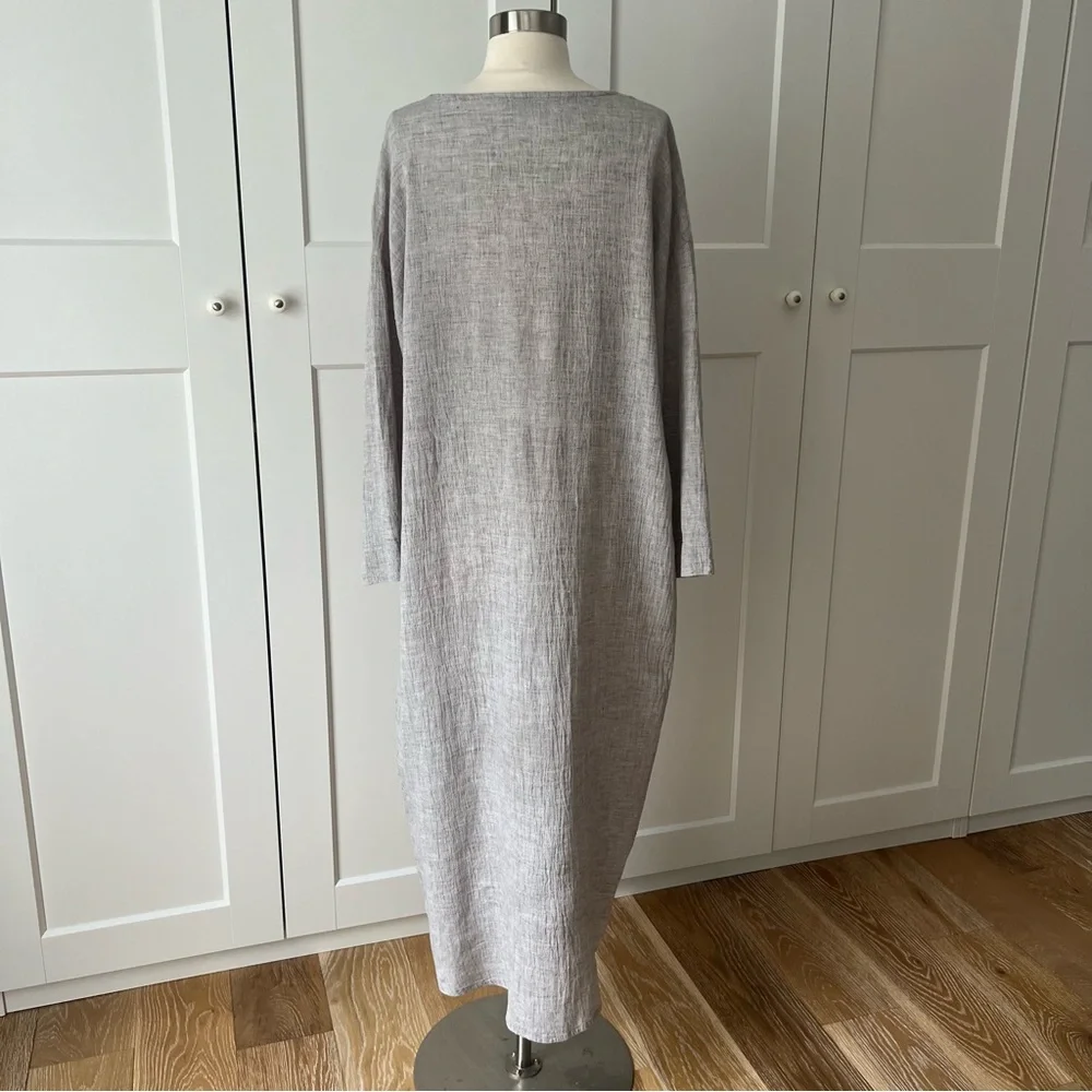 Elizabeth Suzann Lara Linen Grey Long Dress sz. XS - Picture 6 of 11